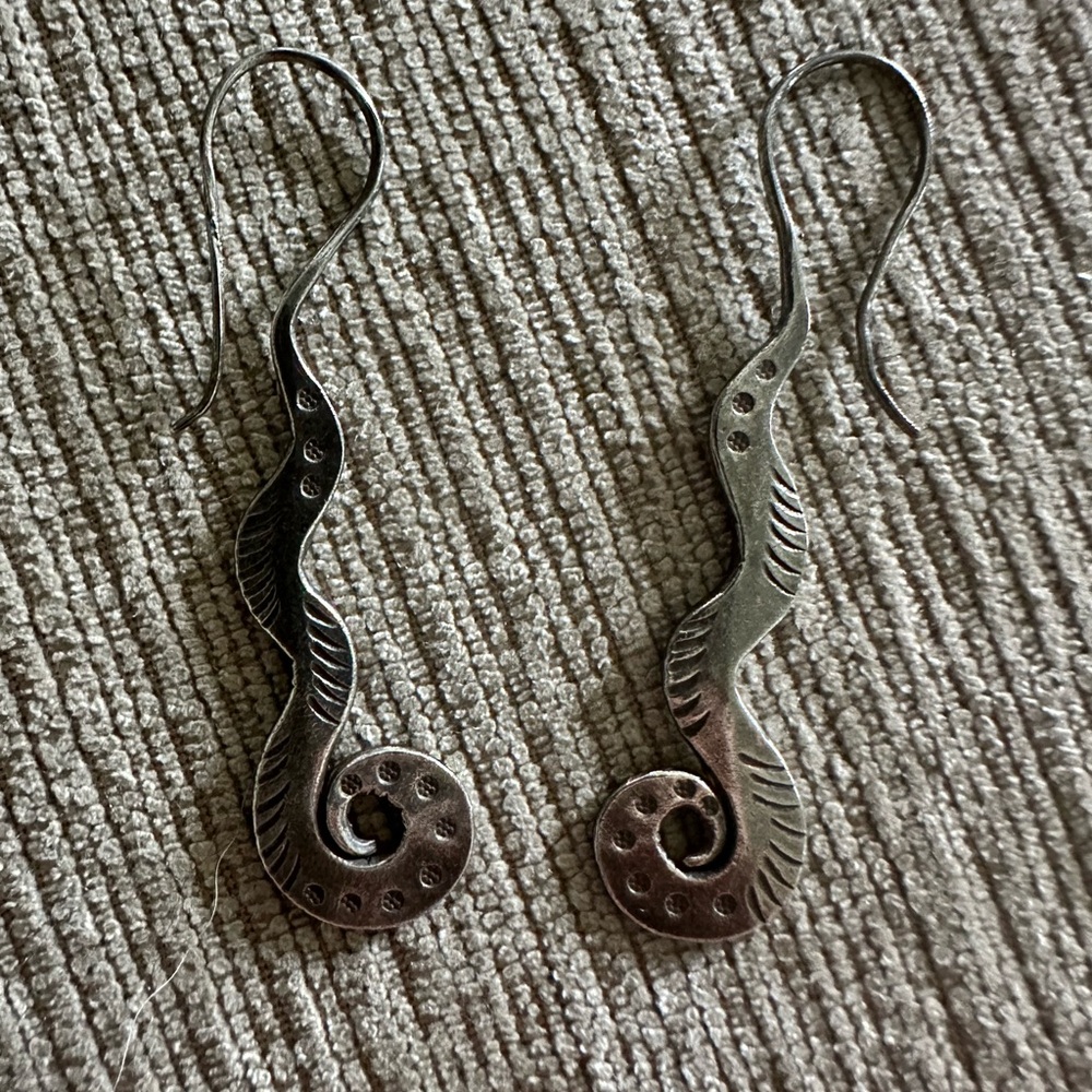 Silver Abstract Earrings